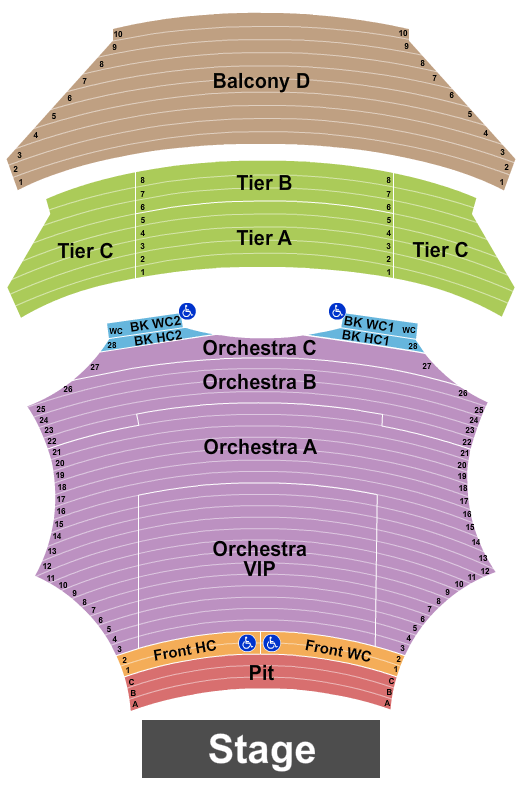 ASU Gammage SIX Seating Chart